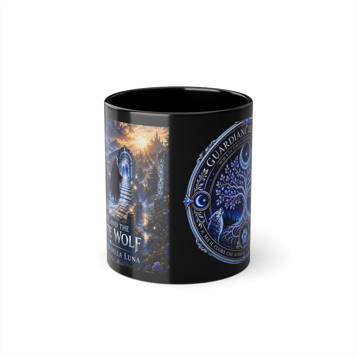 Tazza nera "Il Sentiero della luna - Il mondo di Daniel